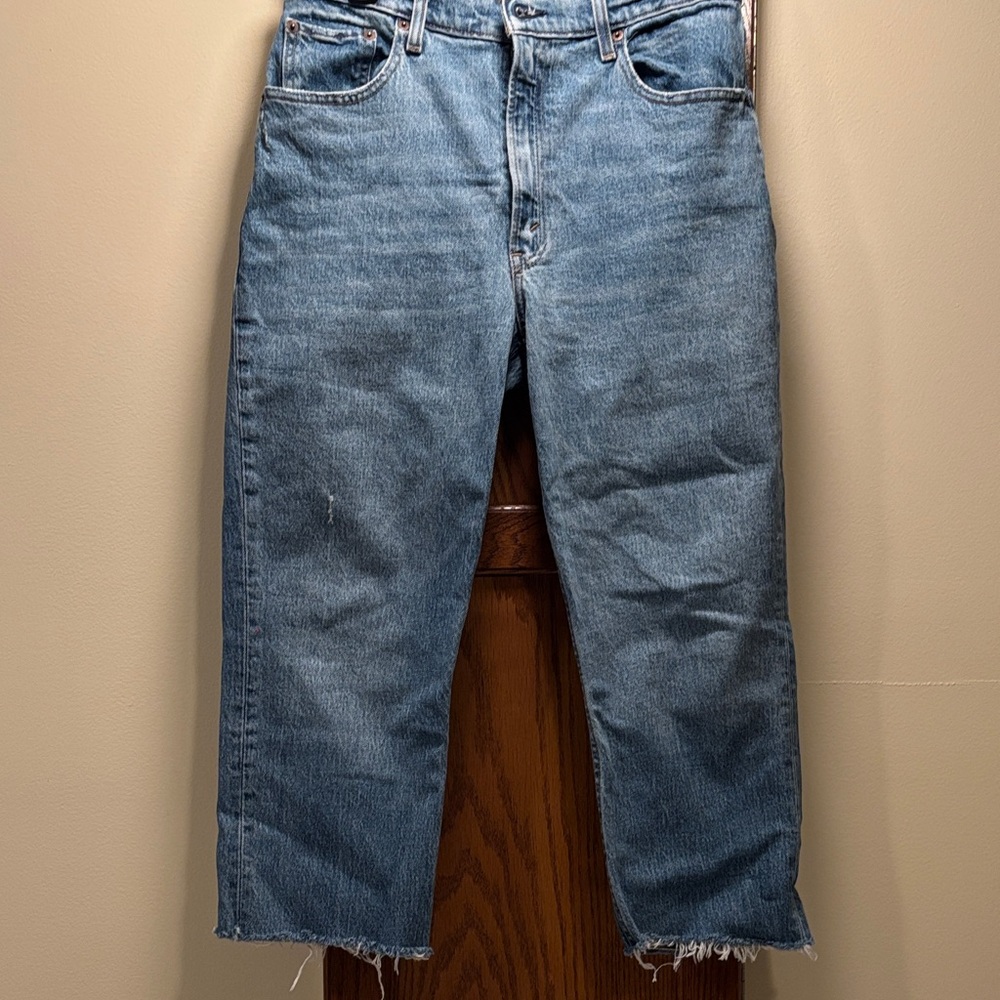 Abercrombie & Fitch Women’s Light Blue Straight Jeans - waist 32”